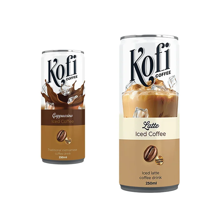 Private Label Coffee Drink from Vietnam Latte Cappuccino Espresso Vietnamese Iced Coffee canned OEM Wholesales