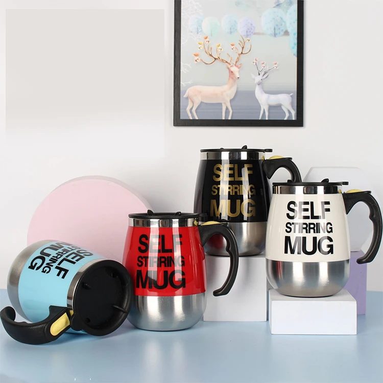 New 2022 Heating Hot Portable Electric Drinking Automatic Self Stirring Coffee Mug Cup