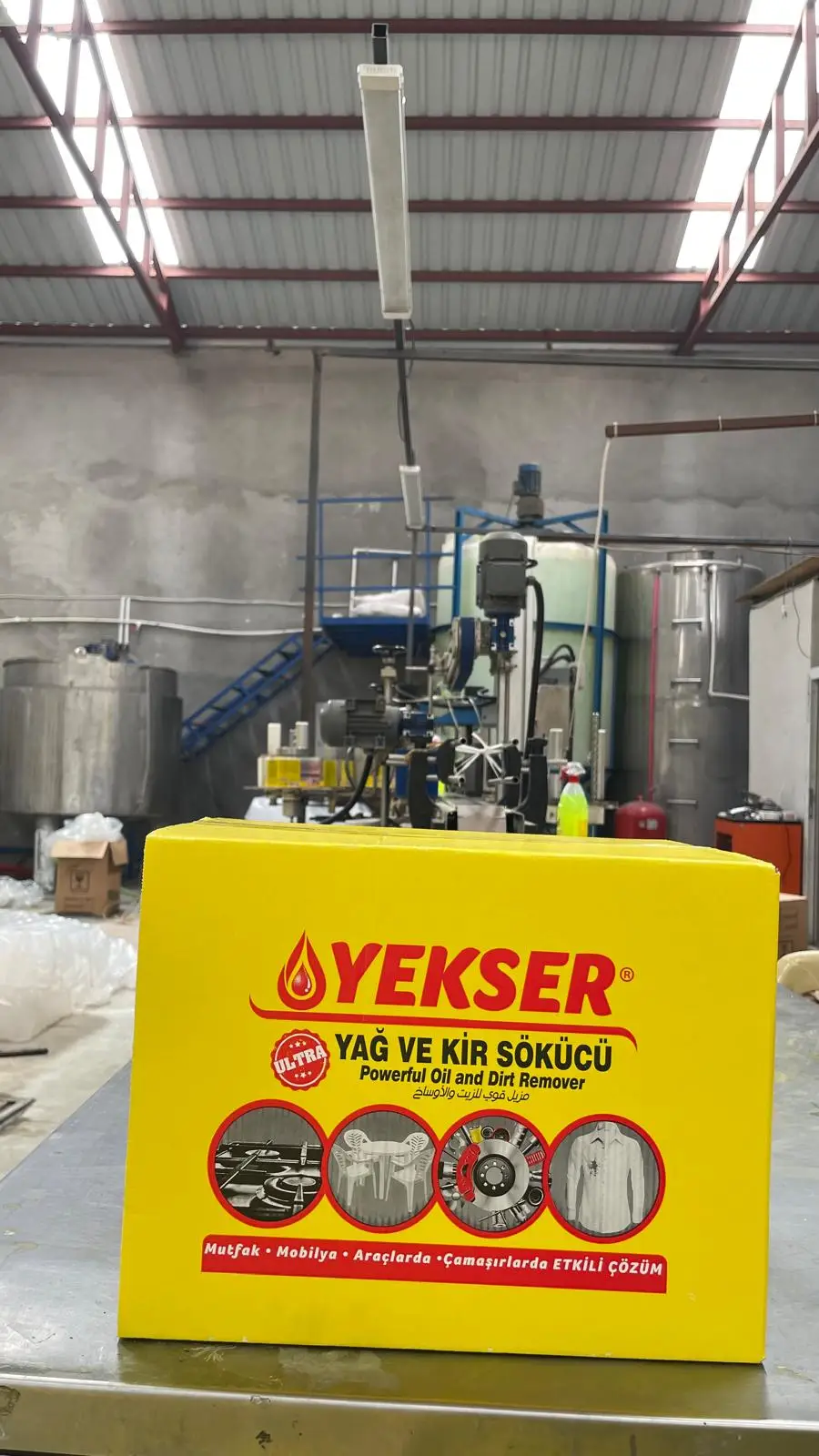 YEKSER Powerful Oil Stain and Dirt Remover Cleaner ( 1000 ML X 12 )sink Kitchen Tile Ceramic Garden Furniture Motorcycle Bicycle