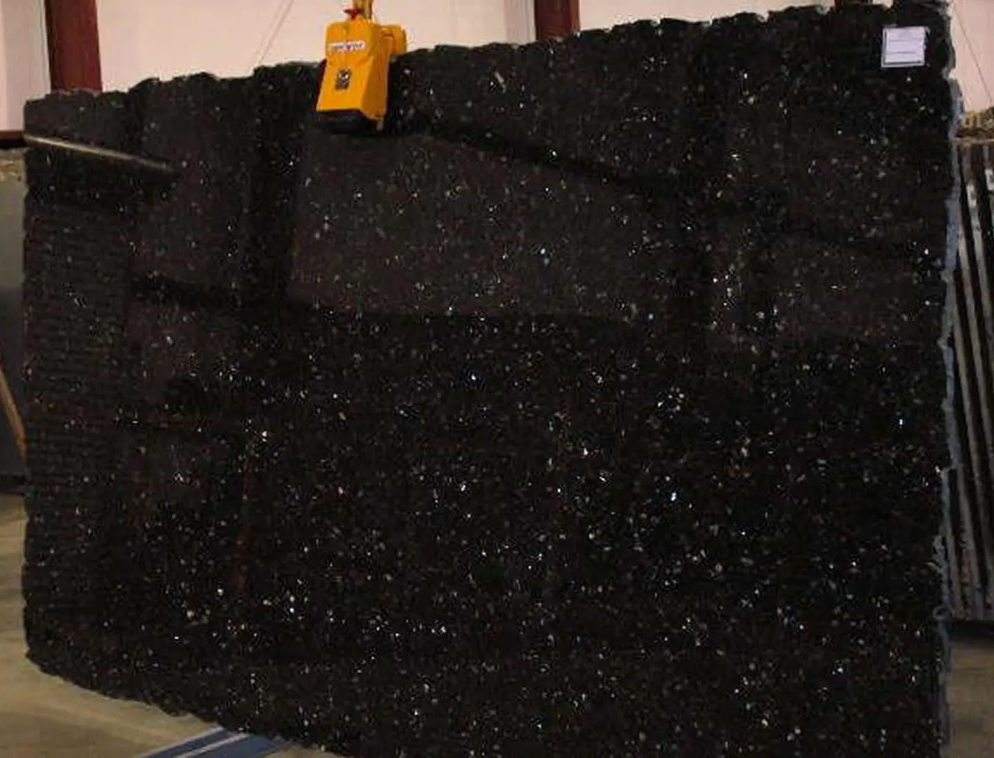 Good quality black galaxy granite slabs tiles blocks countertops customized sizes popular black granite