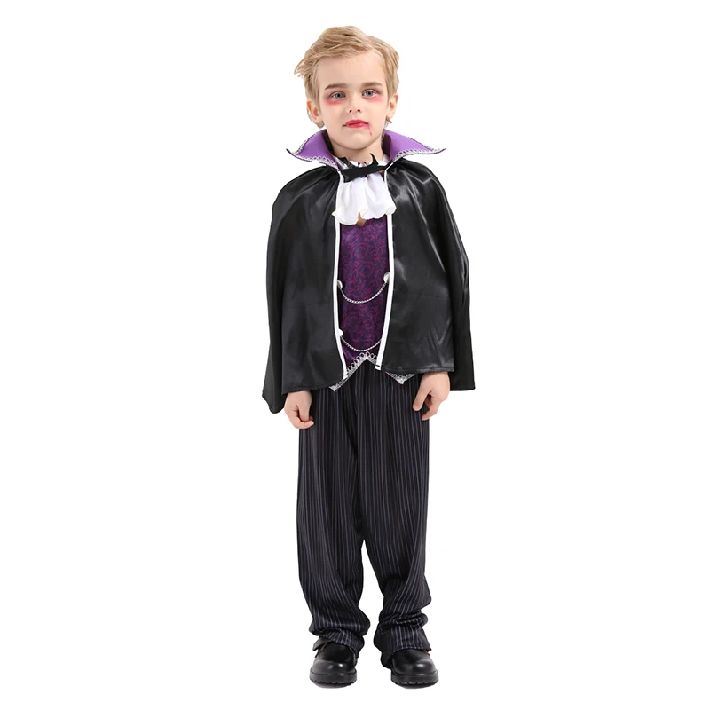 Child Halloween Popular Dracula Vampire Suit For Boys Children Vampire Knight Costume With Black Capes