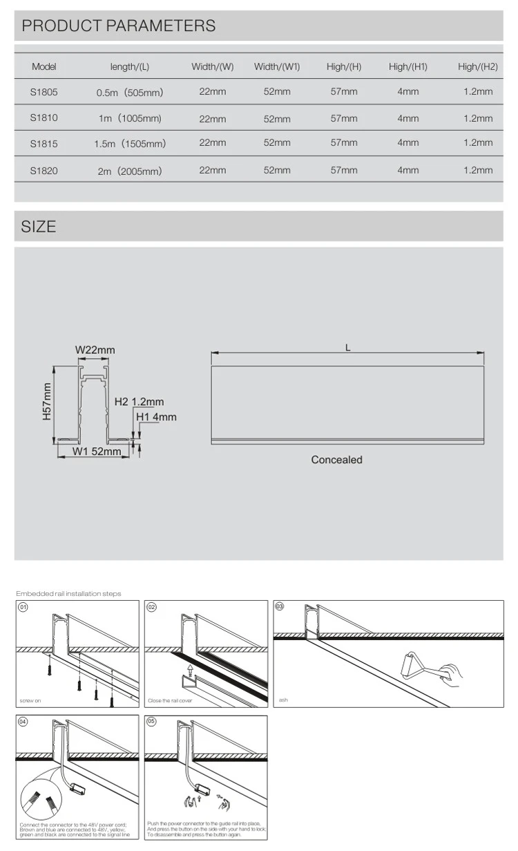 DC24V 48V Modular Design Surface Mounted LED Magnetic spot light magnetic Lighting System led magnetic Track Rail