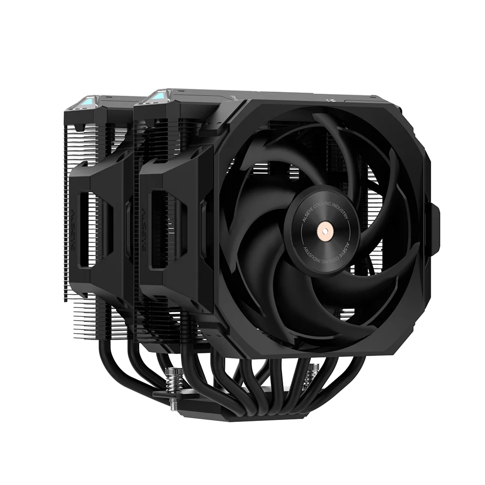 Alseye pickup lighting W700 Pro 7hipes dual tower high performance LGA1700 AM5 computer case  cooling fan cpu cooler