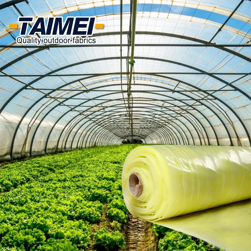 Factory Directly Wholesale Polyethylene Greenhouse Film Yellow&Transparent Agricultural PE Sheet Film for Greenhouse Film
