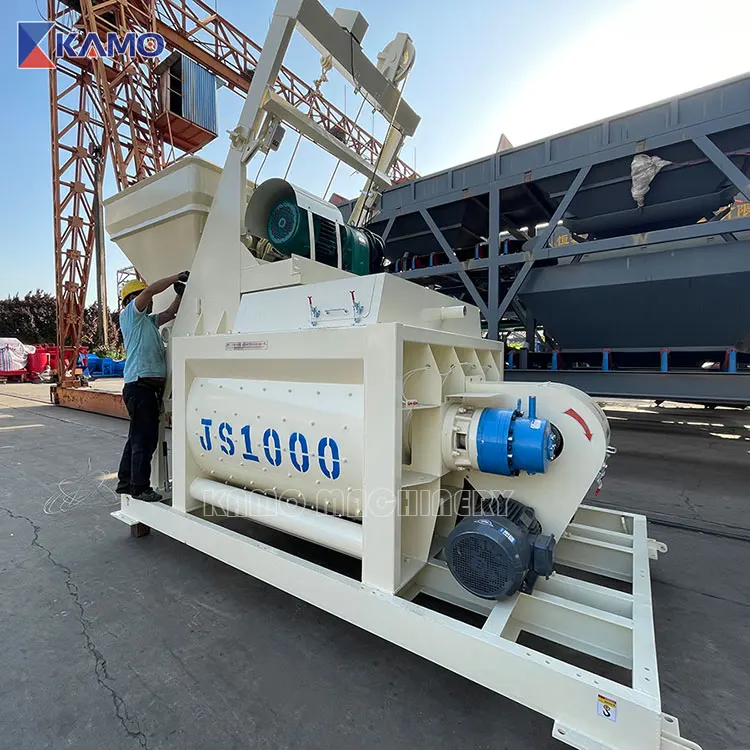 JS Concrete Mixer Twin Horizontal Shaft Forced Cement Mixer js1000 Mixing Machine Price