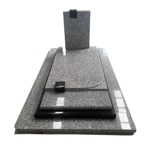 Custom Made Tombstone Granite for Good Quality Headstone Grey Granite Tombstone  Simple Design Tombstone Headstone Cross