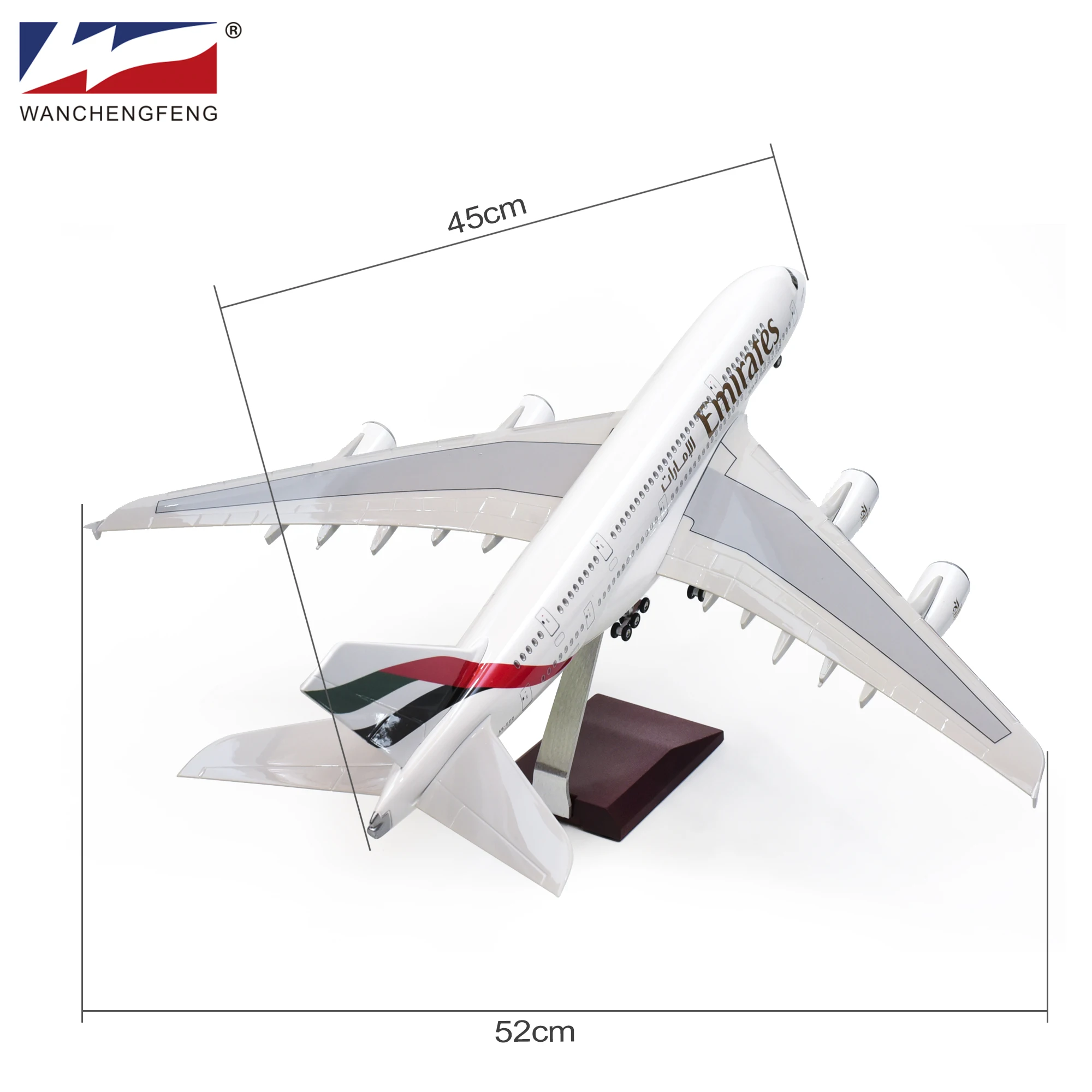 [LED Version] Emirates A380 1/150 45cm Resin Airplane Model Plane model Aircraft Model Airlines Product