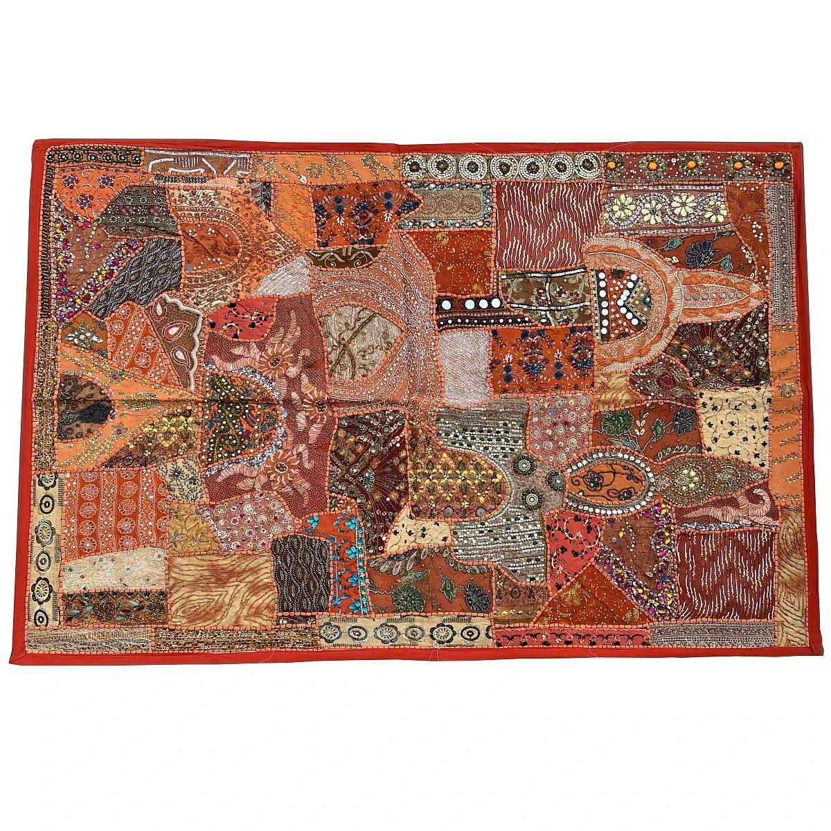 Wholesale different color patchwork design stitched evergreen home decorative Indian vintage tapestry