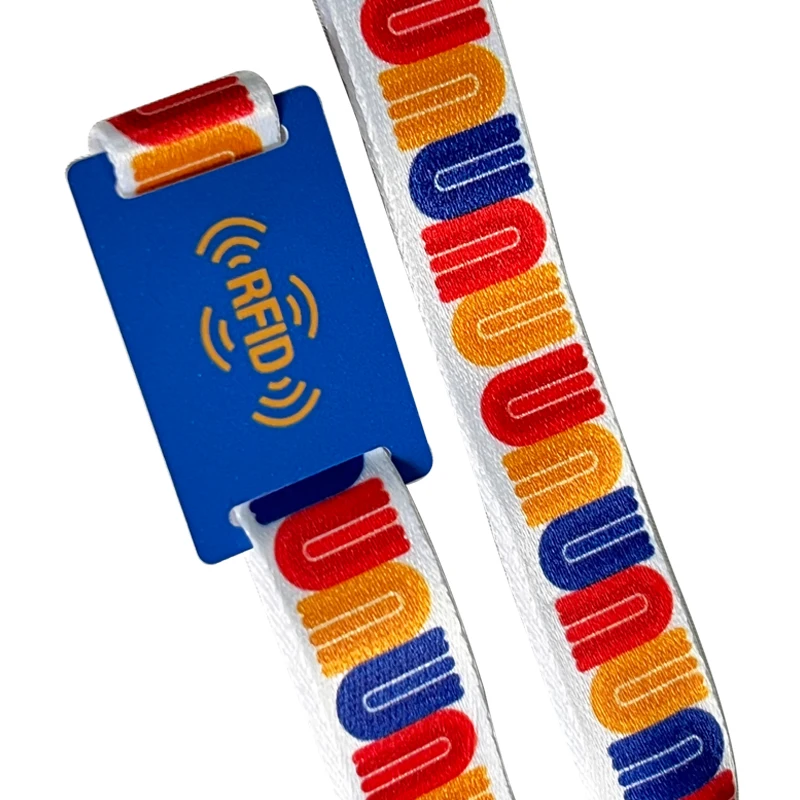 New Style Customized NFC Fabric Bracelet 13.56MHz RFID Wristband for Sport / Event