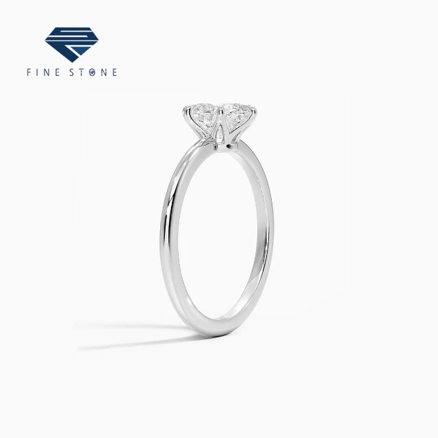 Color Twist Arm Ring IGI Lab-grown Diamonds for Wedding Band New Arrival Classic Style 6 Claws 14K Gold White Engagement Ring