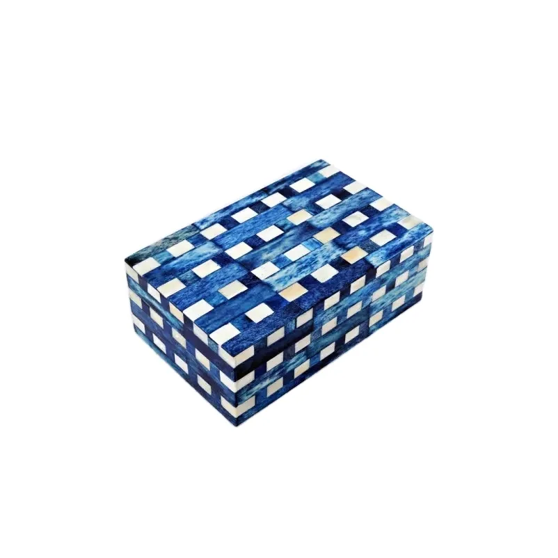 Black and White Horizontal Line Box Bone Inlay Box Available in all Sizes and Colors Jewelry Box Organizer