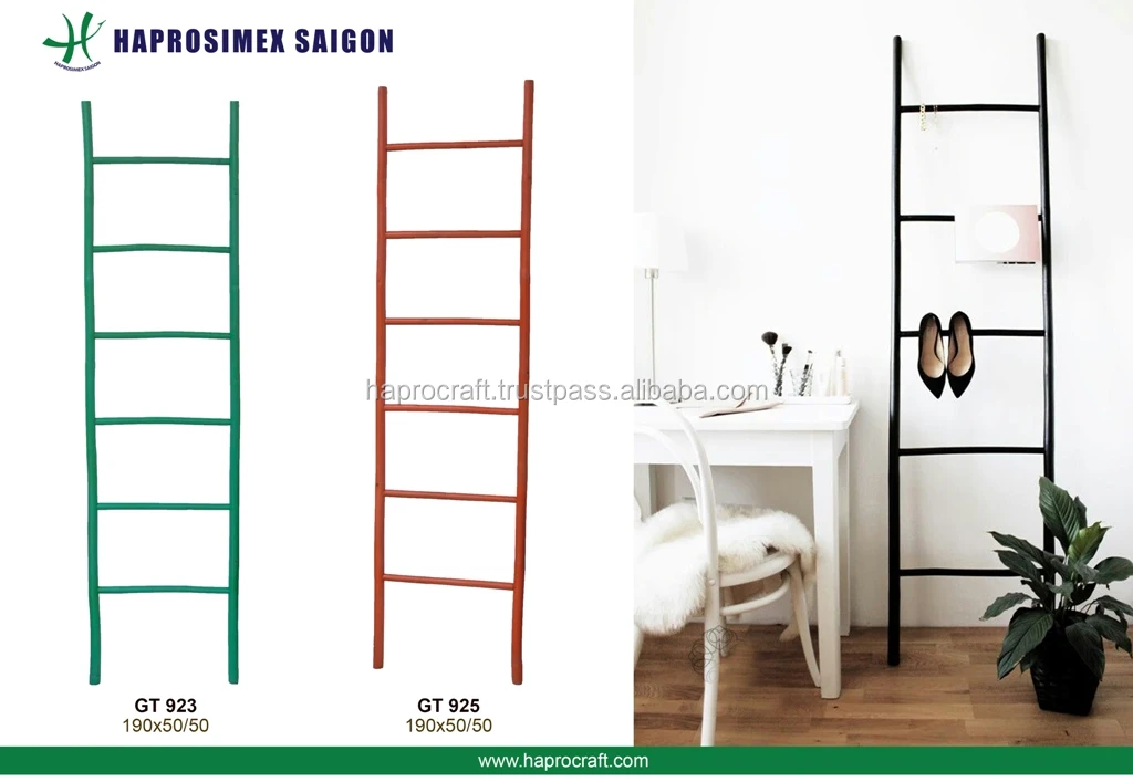 Natural bamboo ladder, bamboo furniture for home and garden decor, home accessories (GT 767)
