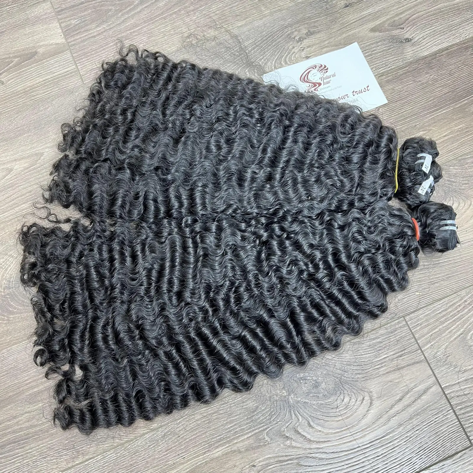 Super Double Drawn Bulk Burmese Curly Natural Black Color 100% Raw Virgin Vietnamese Human Hair Wholesale Price