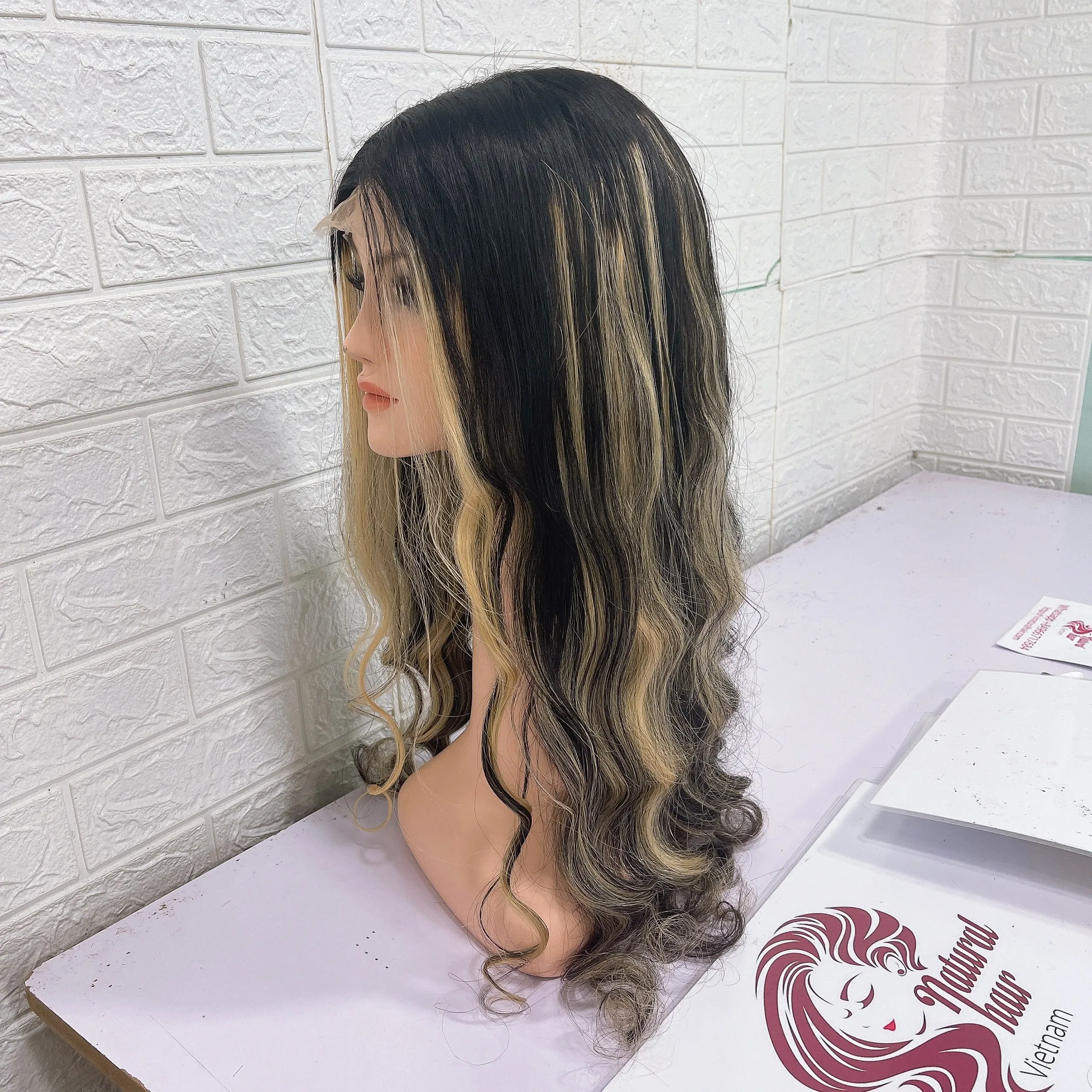 Vietnam High Quality Black straight human hair wigs Super Double drawn hair Best Seller