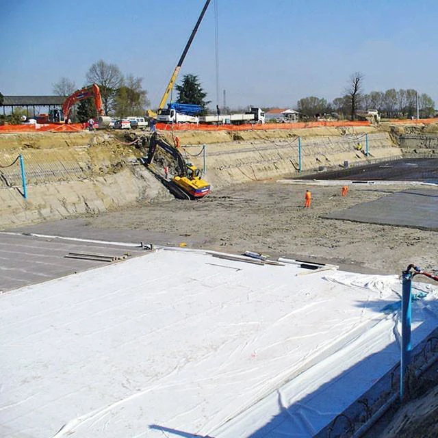 wholesale waterproofing geotextile membrane nonwoven fabric rolls 700gsm geotextile dam projectfor landslide