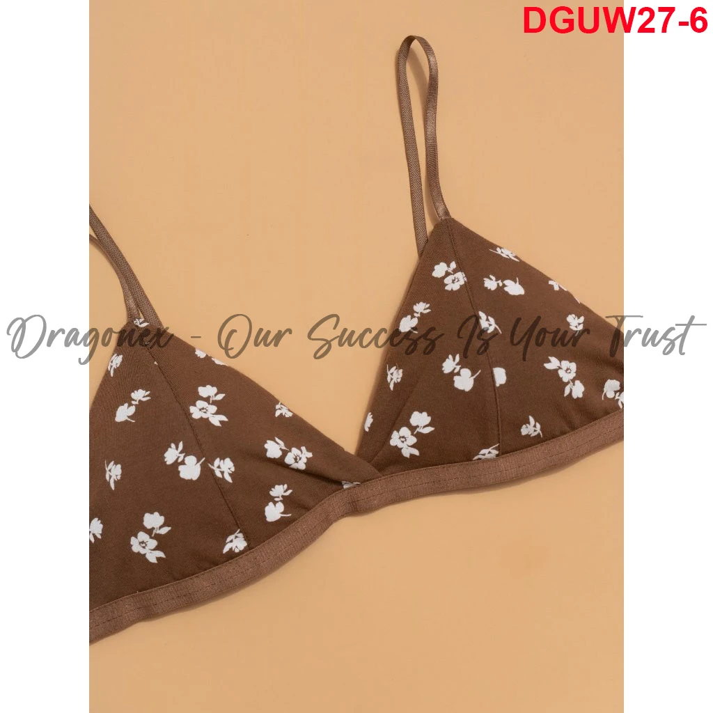 Period Panties Made Of High Quality Materials Cotton Mixed With Cute Little Flowers Wire-free Elastic Bra Adjustable Lace Pants