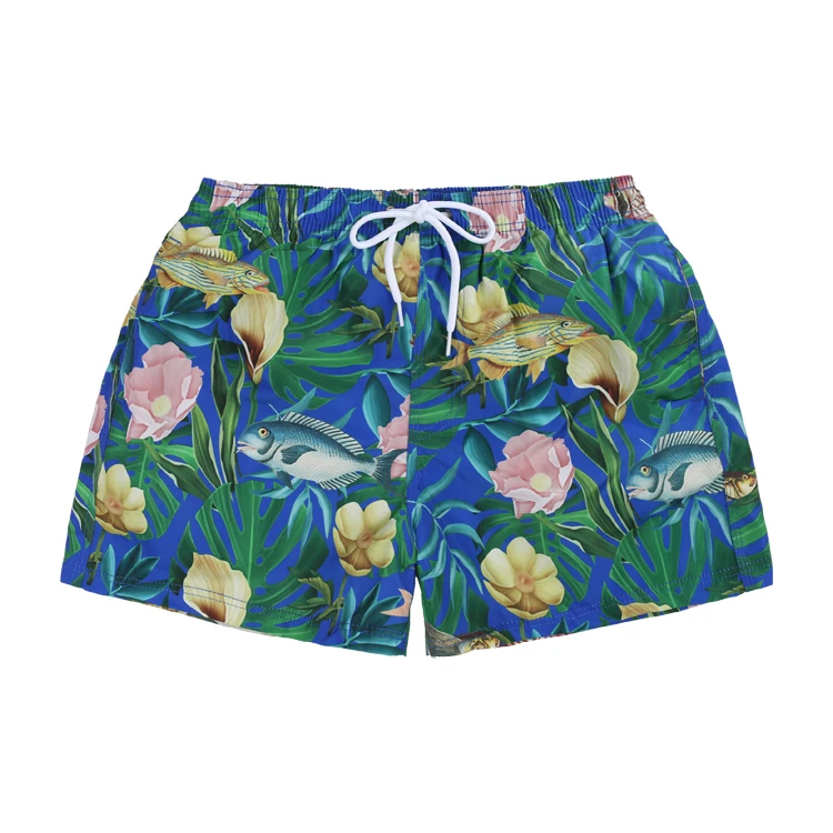 Direct Factory Price Men Beach Short Sublimation Prints Beach Shorts For Men Swim Trunks With Quickly Dry Polyester Fabric