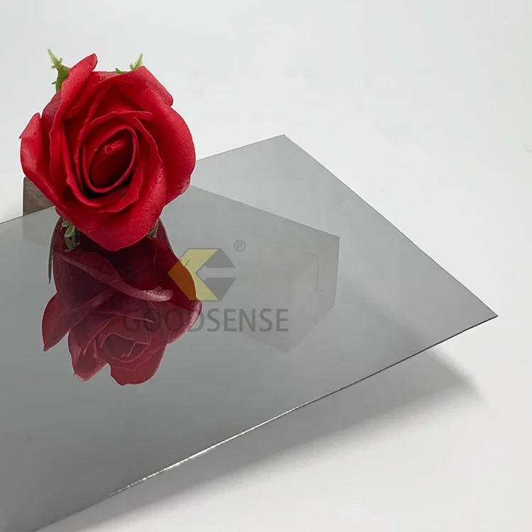 Goodsense Custom Acrylic Hard Two Way Mirror Sheet Supplier Color PMMA Lucite  Half Peep Glassless Mirror for Endless Mirror