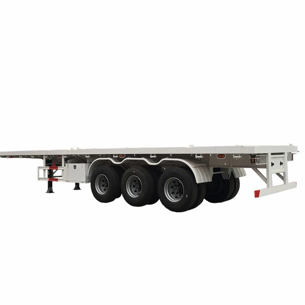 BERKLEY remolque Flatbed Truck Trailer Tri-Axle cargo trailer 40FT Container Chassis Flat Bed Semi Trailer with locks