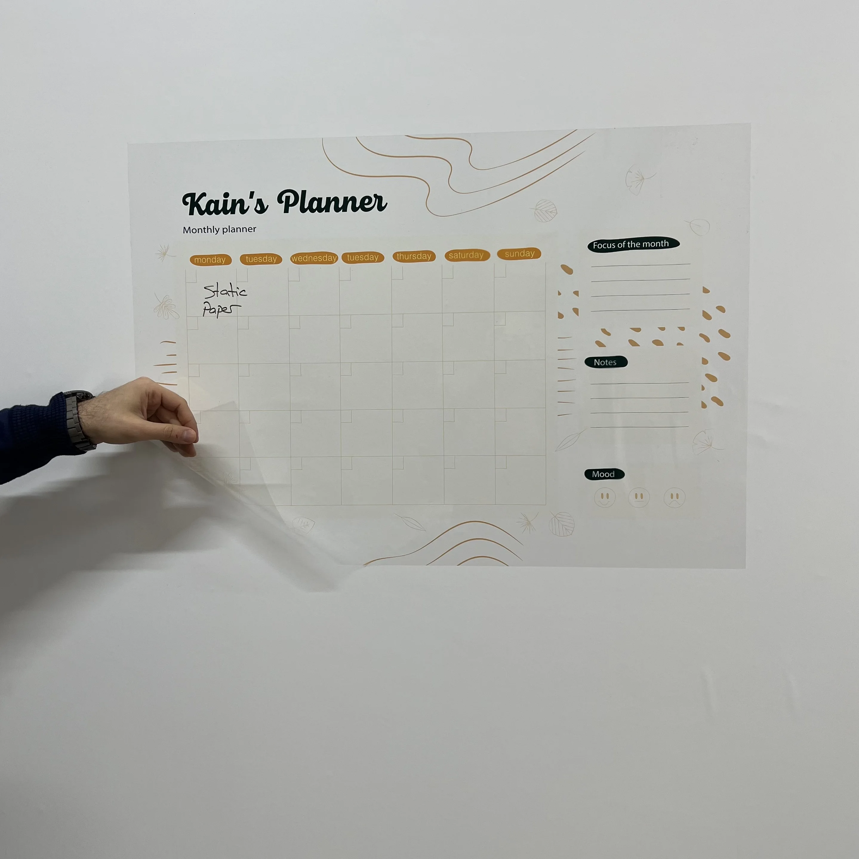 Reusable Durable Polystyrene Dry Erase Personalized Monthly Planner Timetable Whiteboard Material School Student School Schedule