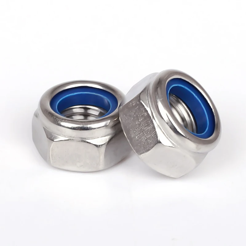 Good price stainless steel 304 316 nylon hex nut high quality hex nylon lock nut