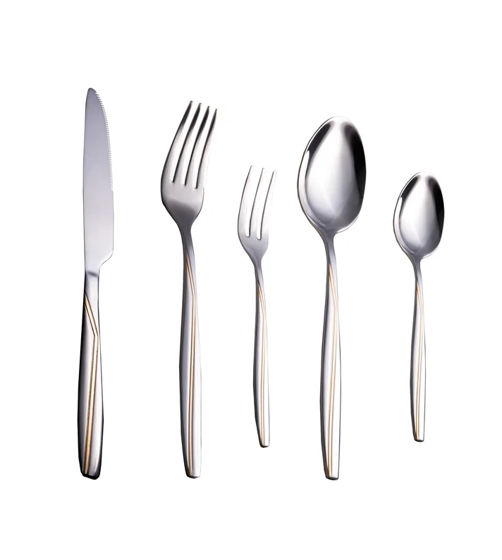 HZX luxury flatware set gold cutlery set dishwasher safe ss cutlery set fork knife spoon gold flatware for wedding