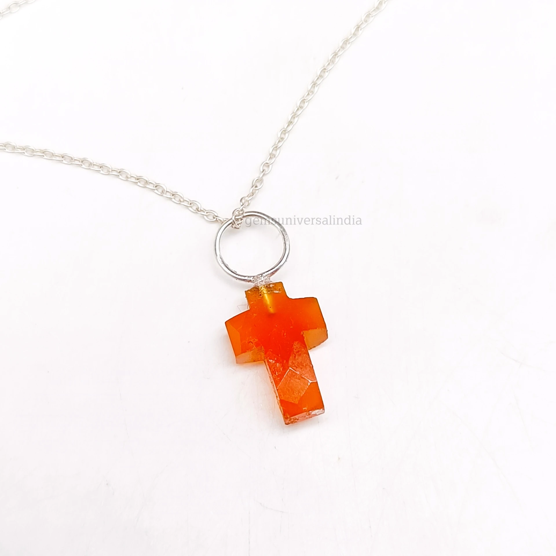 Carnelian Gemstone Solid 925 sterling Silver Handmade Cross Pendant Necklace, Cross Pendant, Holy Cross christian jewelry