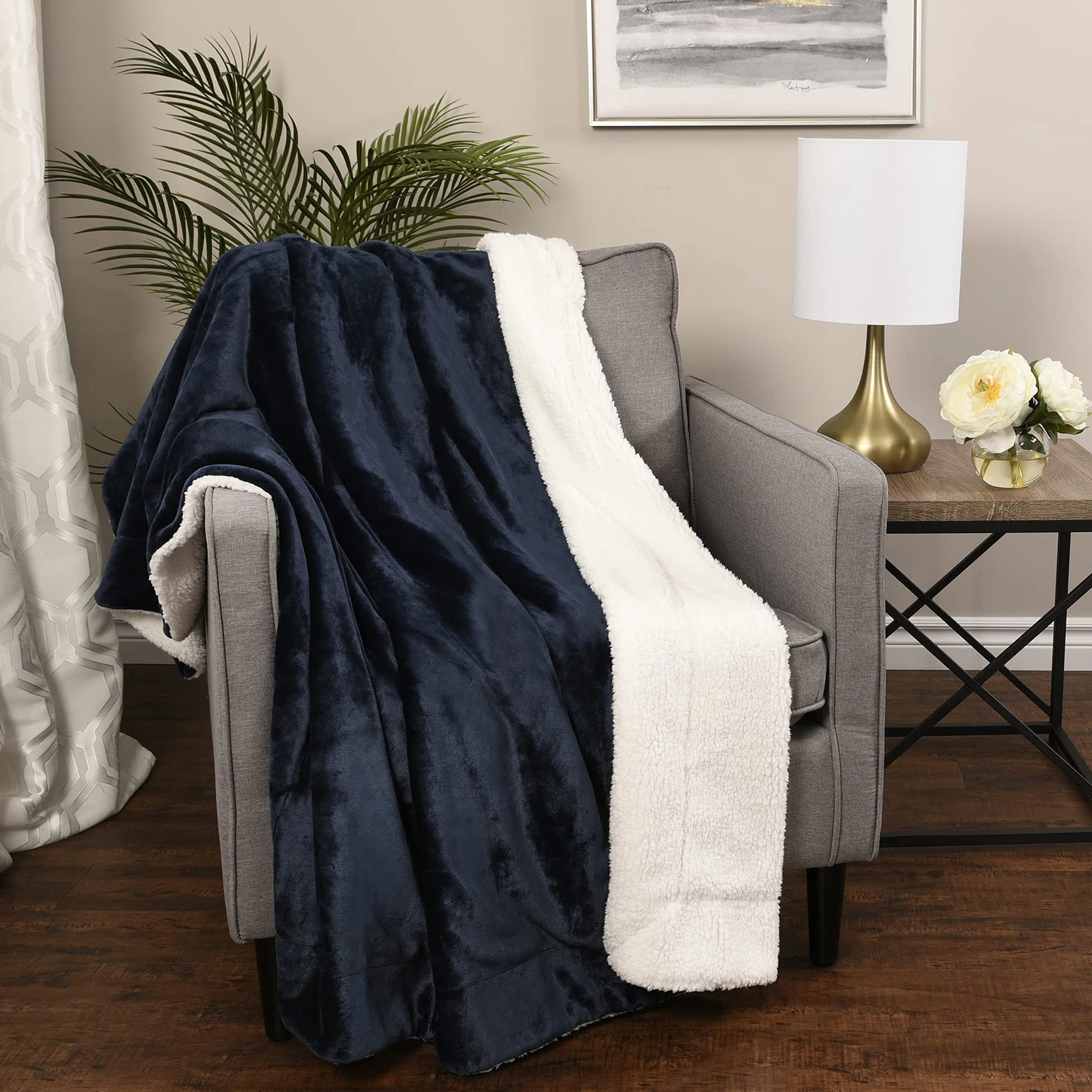 High Quality Plaid Flannel Fleece Sherpa Super Soft Warm Cozy 2 PLY Throw Blanket For Chilly Winter Suppliers