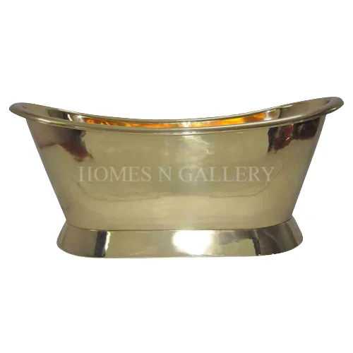 Latest Luxury Style Solid Brass Bath Tub High Quality Antique Hammered Bathroom Wholesale Price Oval Traditional Drainer Soaking