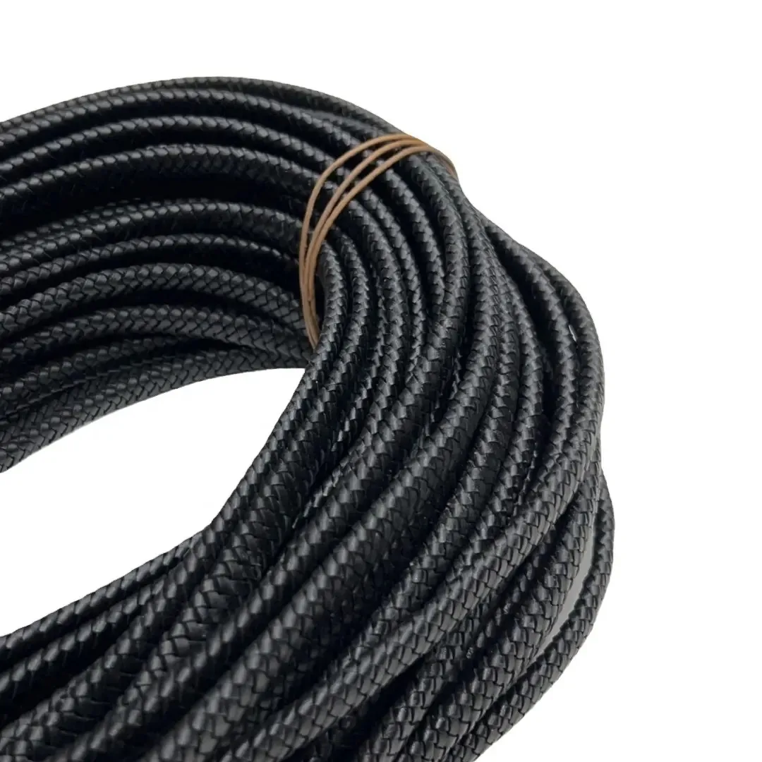 Oval braided leather cord | High Quality Manufacturer | Great Rub Fastness, Light Fastness & Perspiration Fastness PSD
