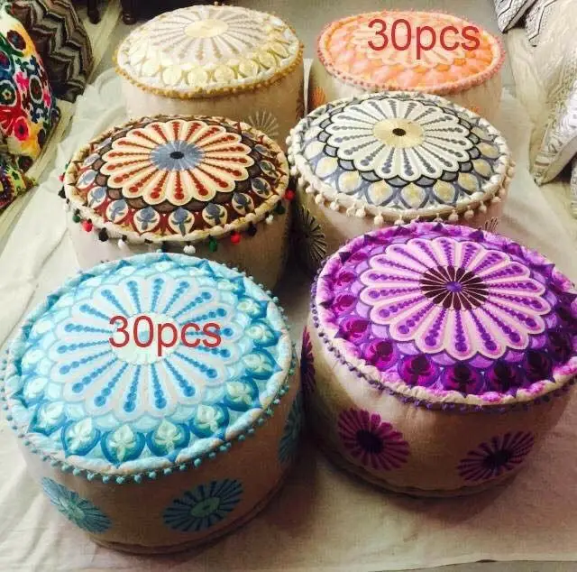 Decorative Meditation Cushion Vintage Floor Pouf Ottoman Floor Pillow Cover Christmas Gifts Home Decor Living Room Furniture