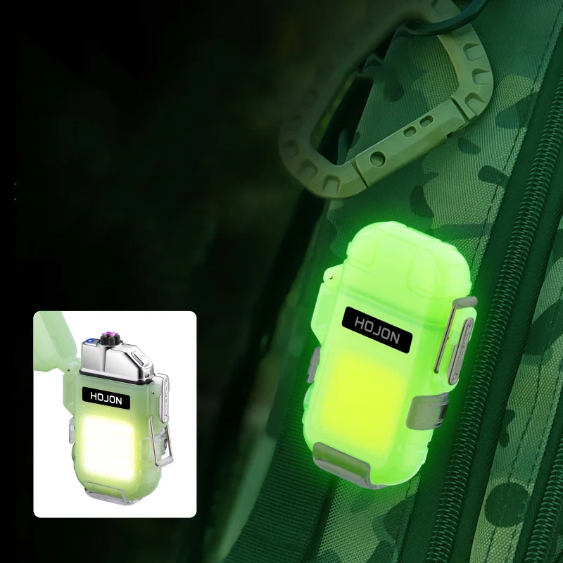 DEBANG double arc usb lighter waterproof and windproof with transparent body and powerful light used  with waterproof lighter