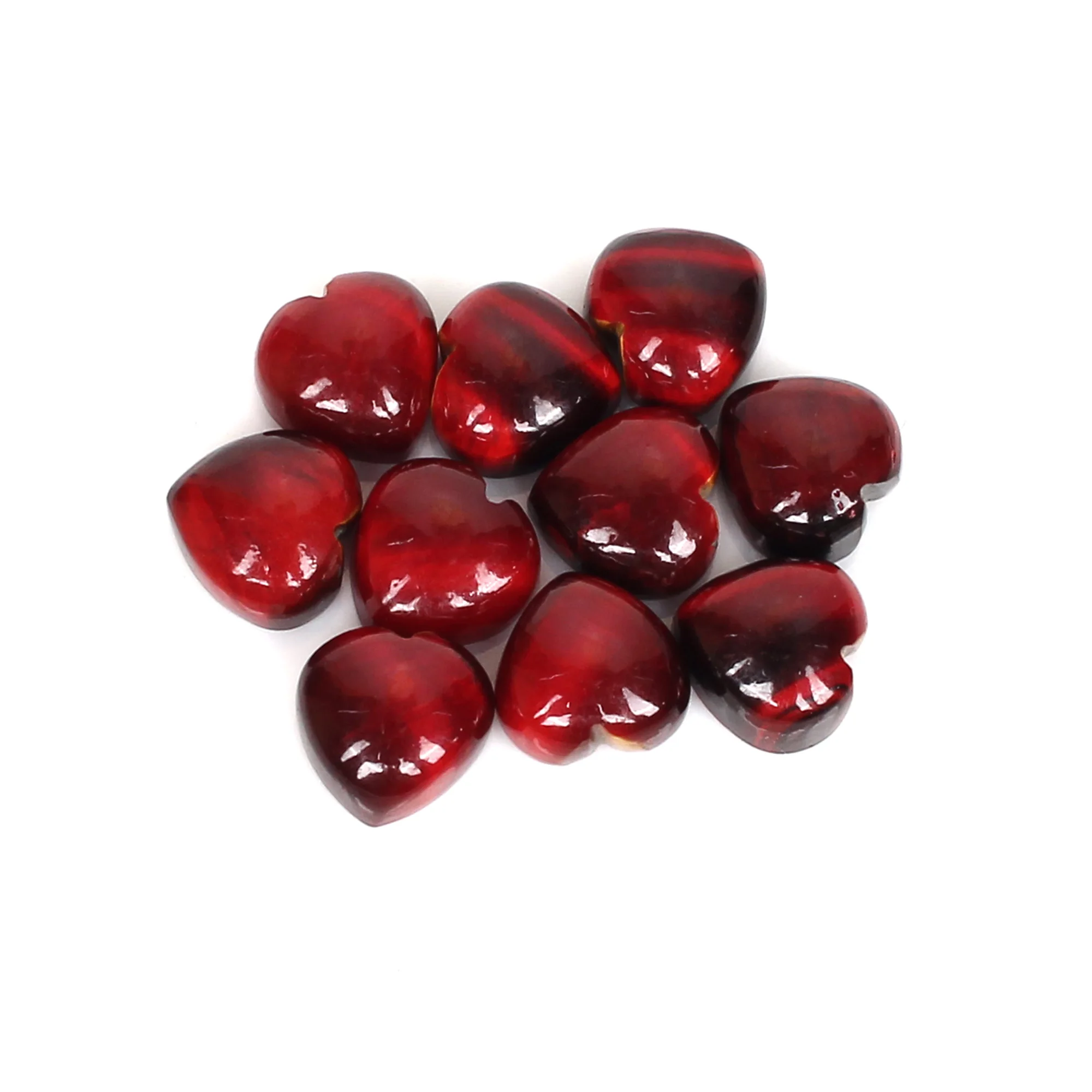 SNAKESKIN JASPER GEMSTONE HEART CABOCHON 10.80CTS 8X8MM LOOSE GEMSTONE