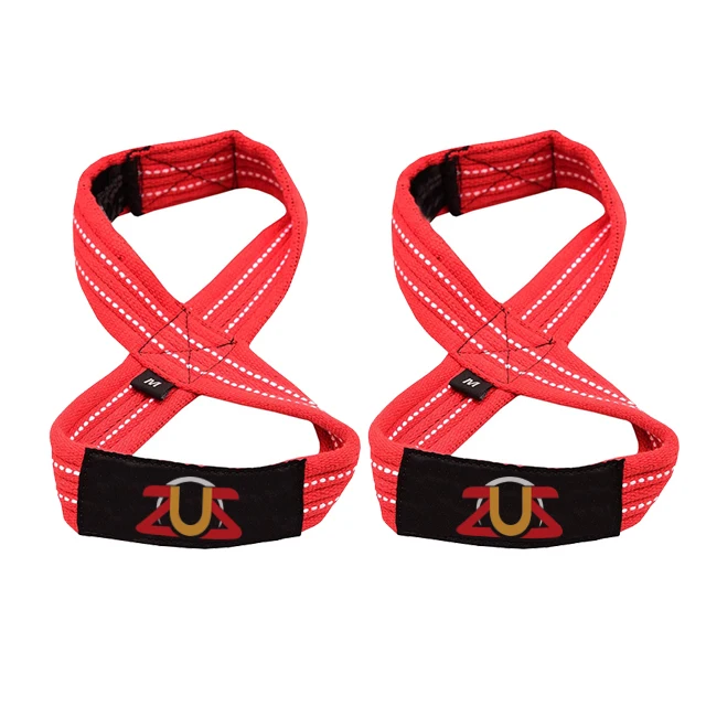 Wrist Neoprene padded strength bar support figure eight strap New cotton lifting figure strap Gym Exercise Training
