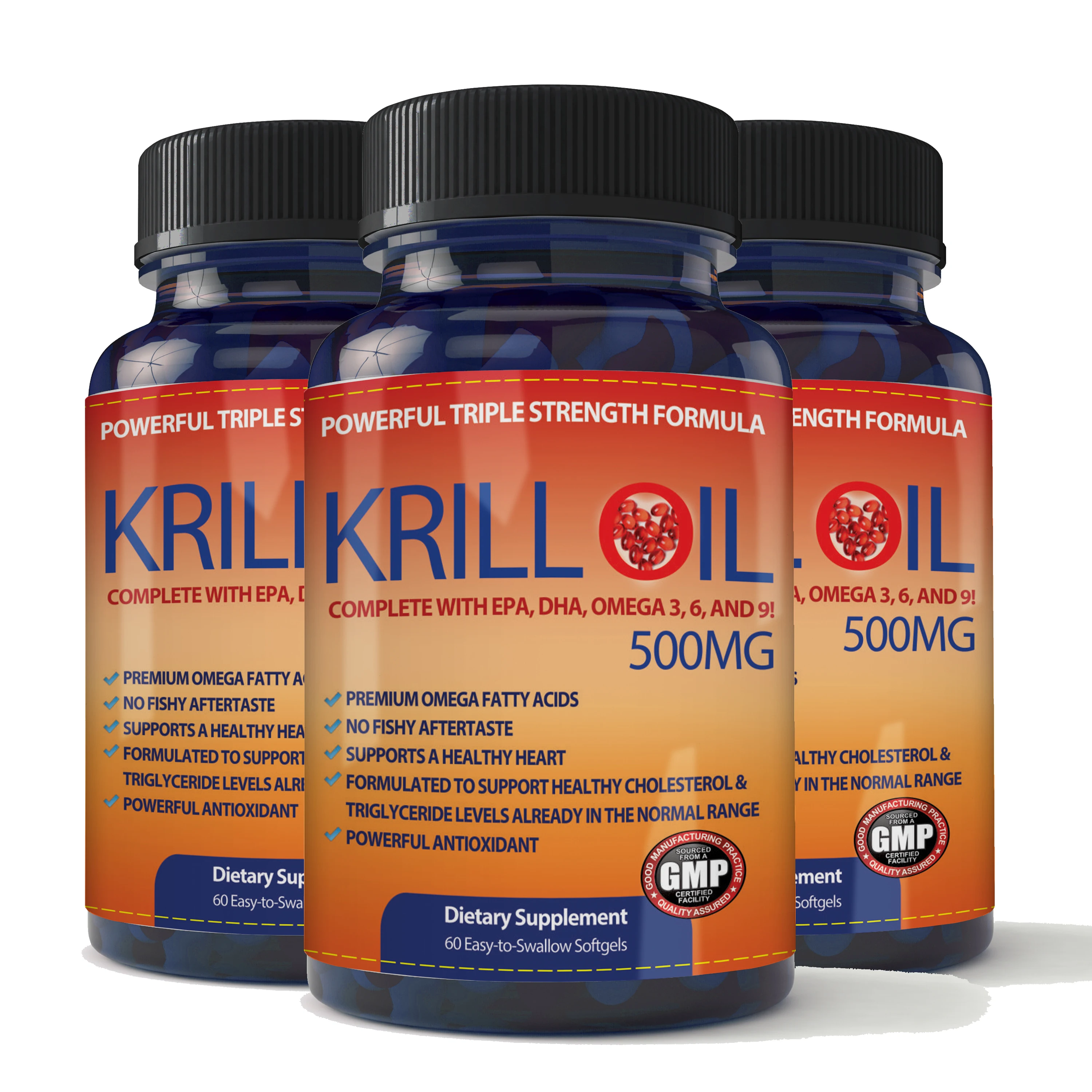 Natural Food Grade human health OEM krill oil softgel omega 3 krill oil