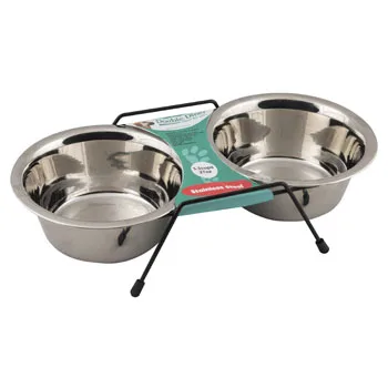 Non Slip Stainless Steel Dog Bowl With Rubber Base Stainless Steel Pet Food Drinking Bowl Dish
