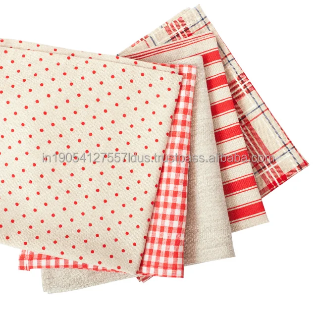 Experience 100% cotton custom wholesale waffle weave yarn-dyed kitchen towels and tea towels, manufactured in India for quality.