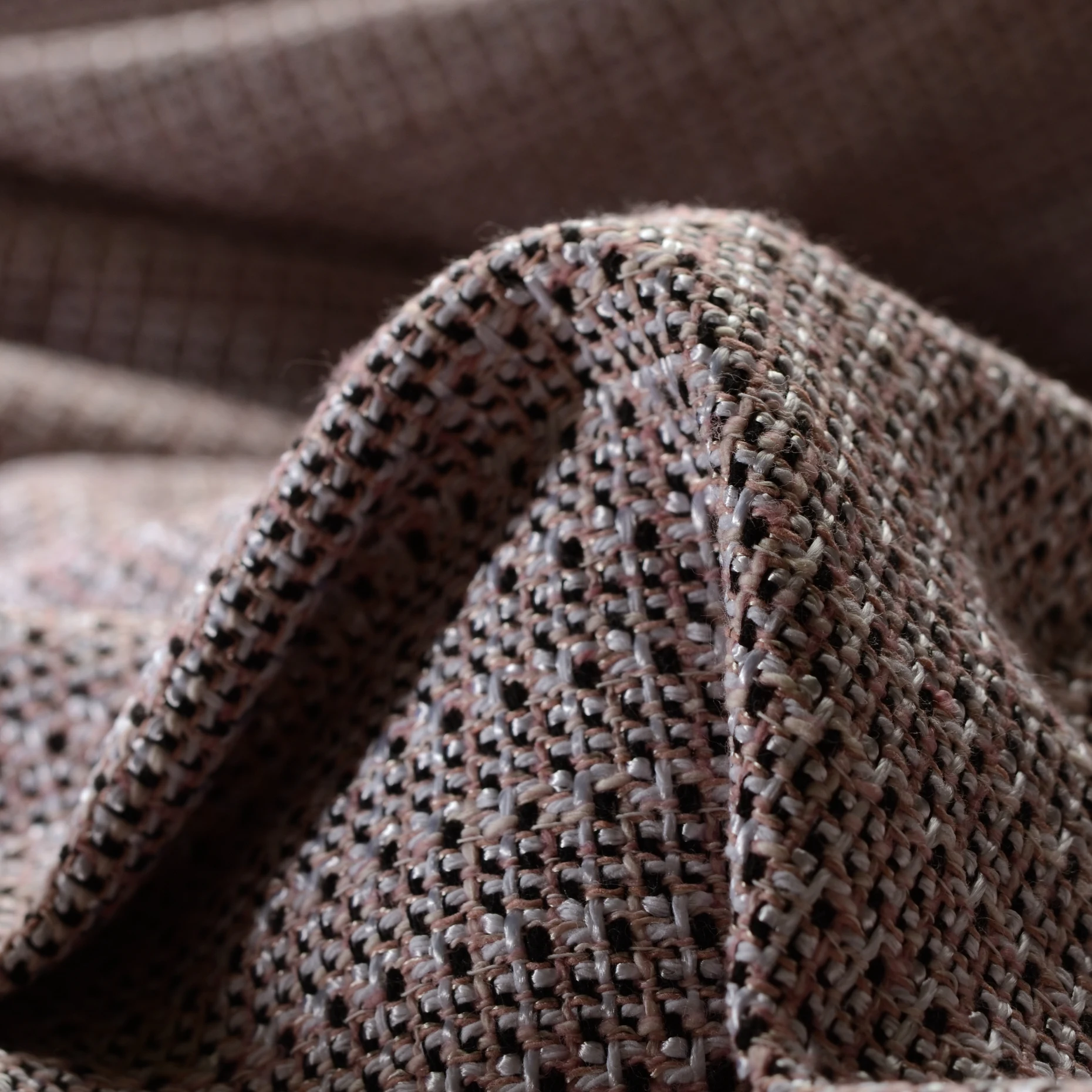 Premium Quality Deadstock Fancy Cotton Fabric. Cotton, Viscose Blend Tweed Fabric. Sustainable Fabric Store.
