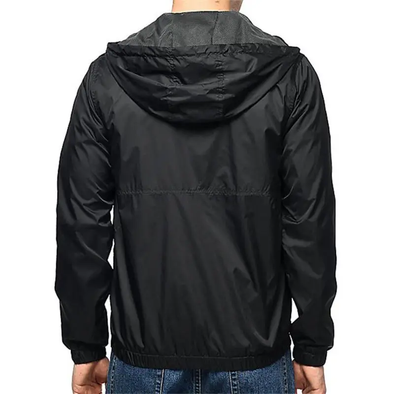 Мужская Водонепроницаемая ветровка с капюшоном