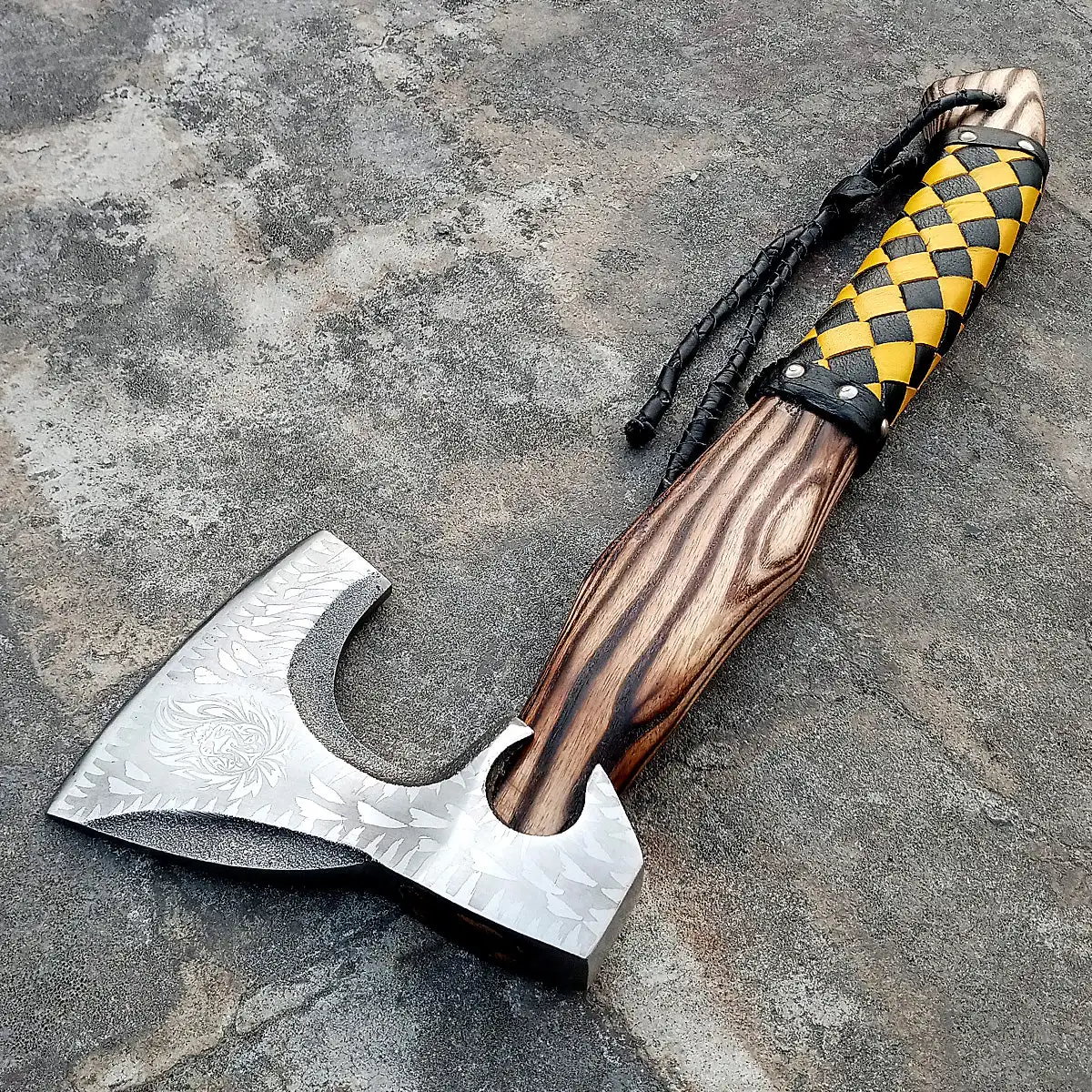 Viking Battle Axe Authentic Tomahawk Design for Splitting and Charms Handcrafted for Historical Reenactments and Collectors