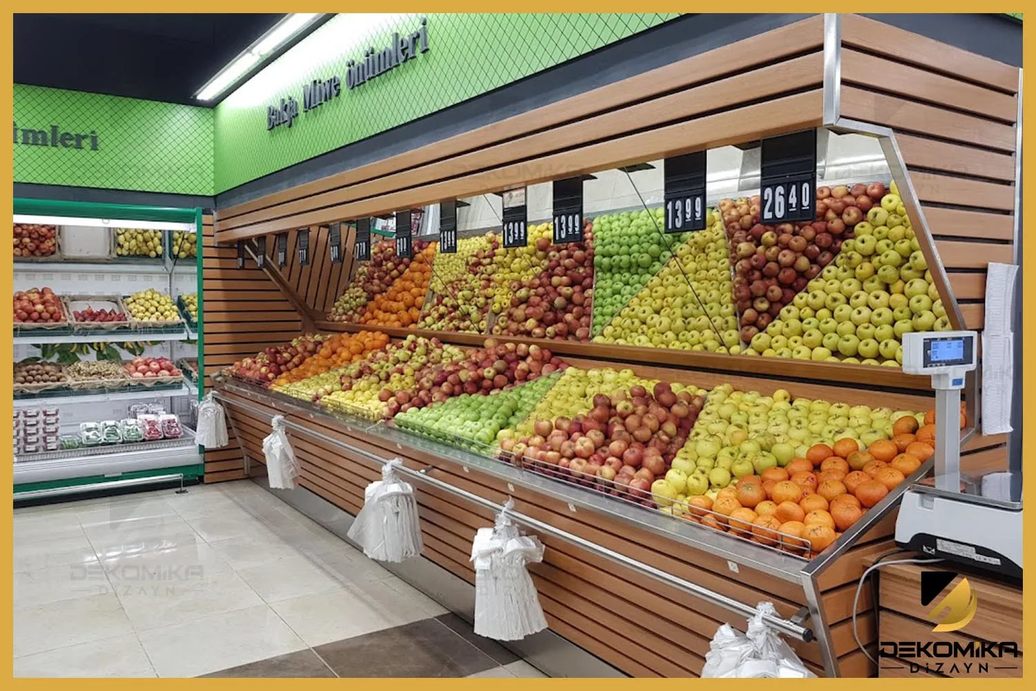 Best Quality Customized Green Grocery with two boxes and mirror OEM Product