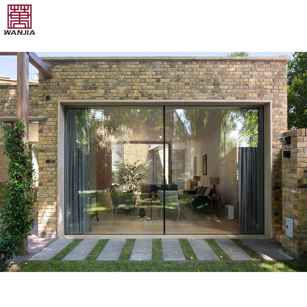 Modern High Quality Balcony Aluminum Sliding Glass Door Exterior Patio Slim Sliding Glass Doors