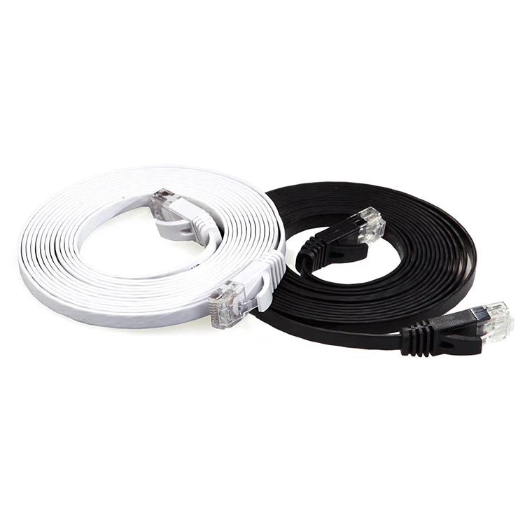 Cat 6e Ethernet Cable 10 ft, Flat Network Cable with Snagless Rj45 Connector for Ethernet Splitter, PS4,  High Soft LAN Cable