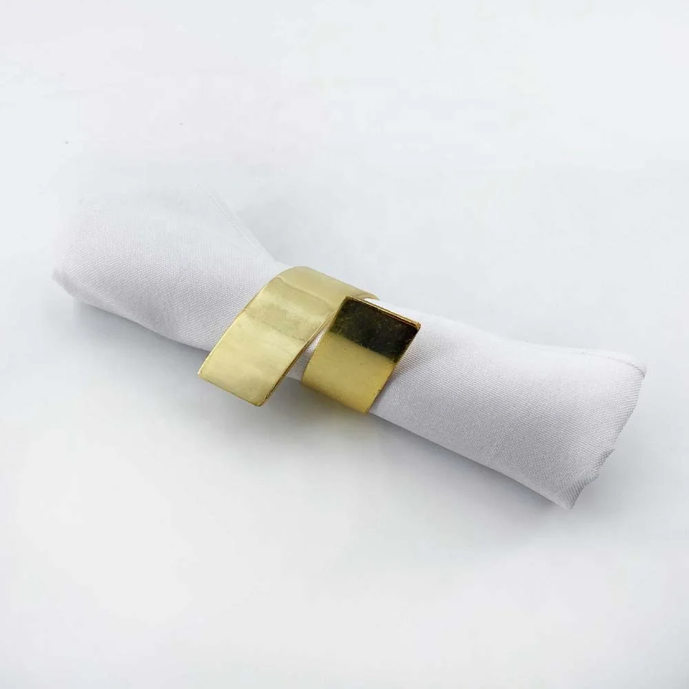 Tableware Decorative Wedding Design Royal Gold Plated Hole Design Napkin Rings Wedding Antique Decor New design Napkin Ring