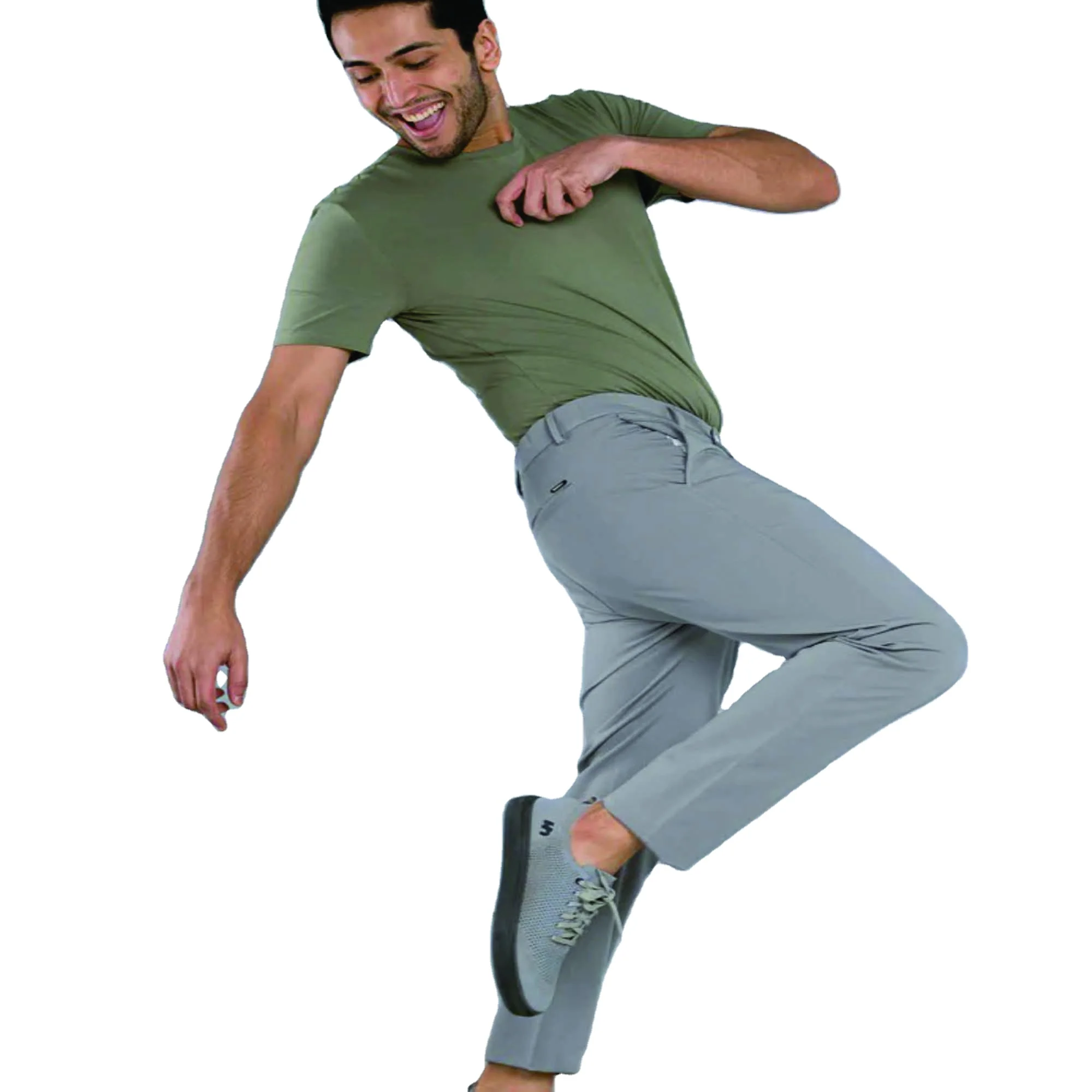 2023 Chino Pants Men Stretch Slim Classic Fit Casual Summer Pants Trousers Thin Cotton Elastic Waist Korean Male Business Light