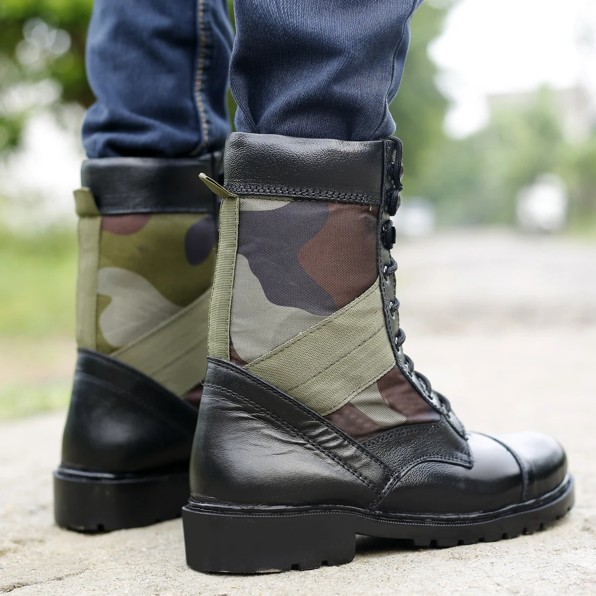 OEM  AVAILABLE Durable And Pure Leather High Ankle Army Boots For Men