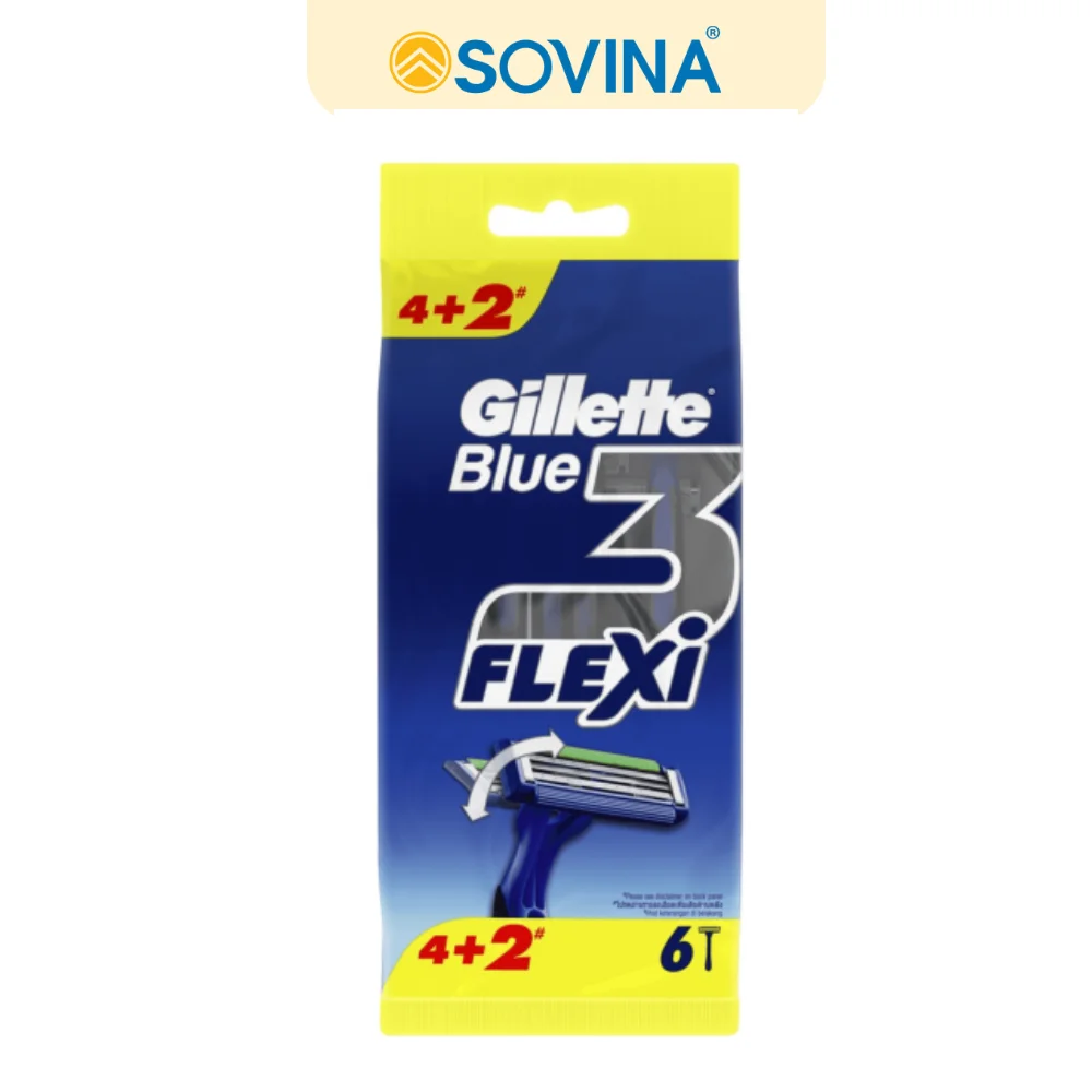 Gillette синяя бритва 3 Flexi 4 + 2 = 6 шт. низкая цена высокое качество лидер продаж товар для лица тела Оптом из Вьетнама