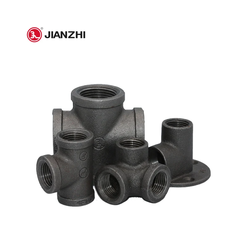 JIANZHI malleable pipe Fitting BSP NPT Threaded Malleable Iron Plumbing Materials Galvanized Accessories Gi pipe Fitting