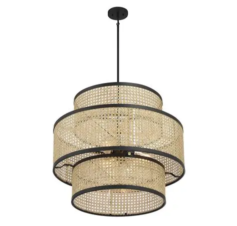 Elegant Rattan Lampshade For Modern Homes With Bamboo Material And Sturdy Lampshade Frames Perfect For Any Room Decoration