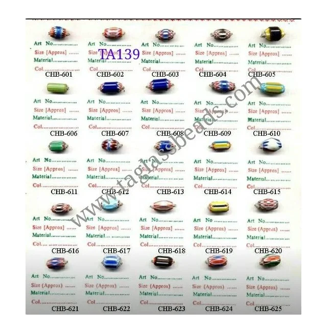 Antique Indian Trade Beads Venetian Chevron Beads Colorful Glass Beads For Womens Available At Lowest Price